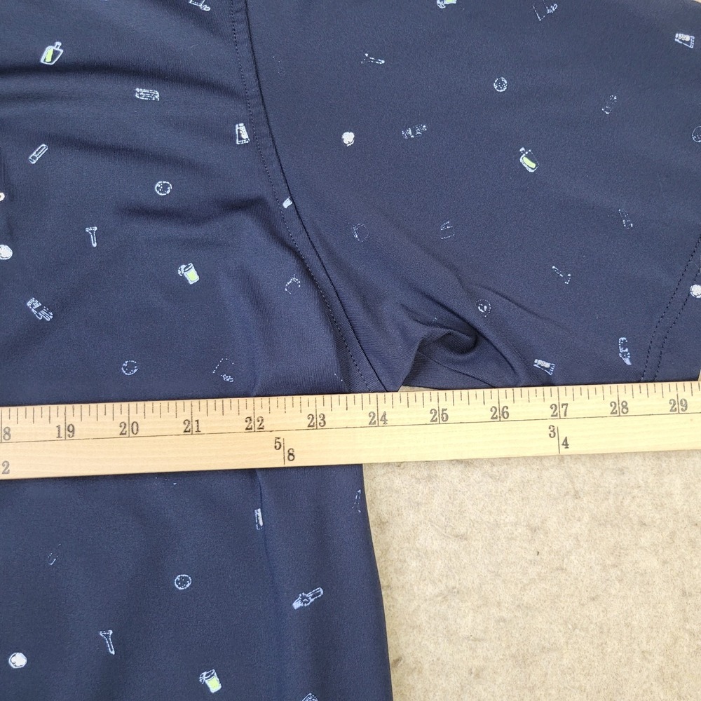 FootJoy Golf Polo Shirt Mens XL Blue Golf Tee Bag Ball Allover Short Sleeve - Picture 7 of 9